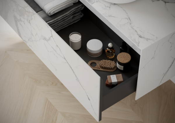 Тумба под раковину Sancos  Stone ST120SV Statuario white